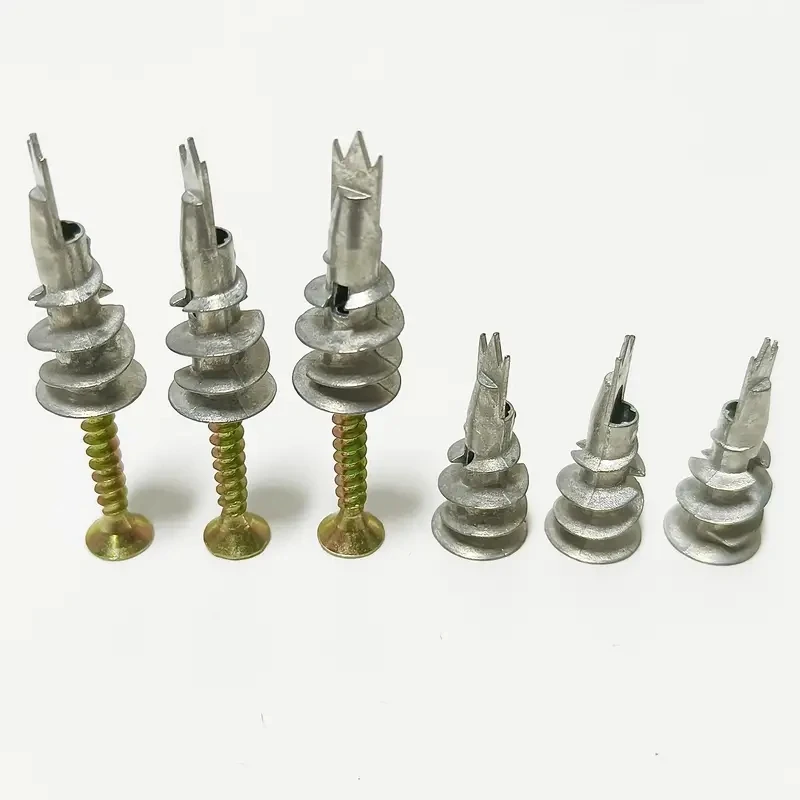100PCS/50ชุด plasterboard drywall Anchor Hollow Wall Self-drilling Wall plug พร้อมสกรูแตะ drywall Bolt พร้อมสกรูแตะ