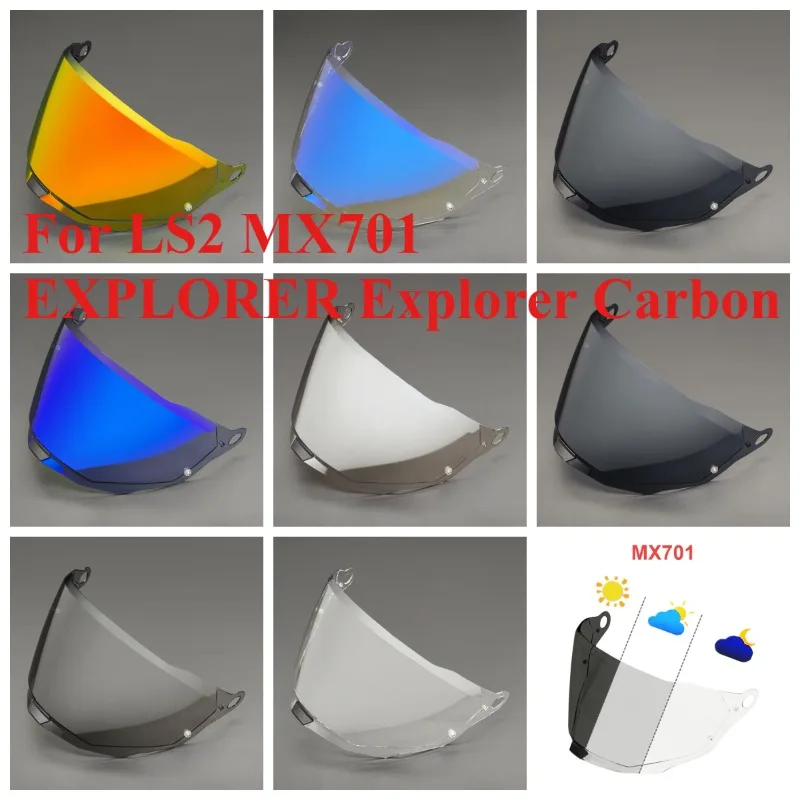 Helmet Visor For LS2 MX701 EXPLORER Explorer Carbon Helmet Lens Anti Fog High Impact Protection UV Cut Durable High Strength