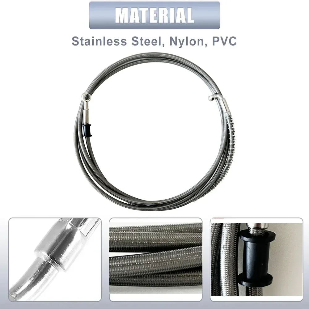 Tuyau de frein tressé pour moto, embrayage hydraulique, ligne de tube flexible, tuyau d\'huile, plusieurs angles disponibles, RL, DOT, M10Banjo0 ~