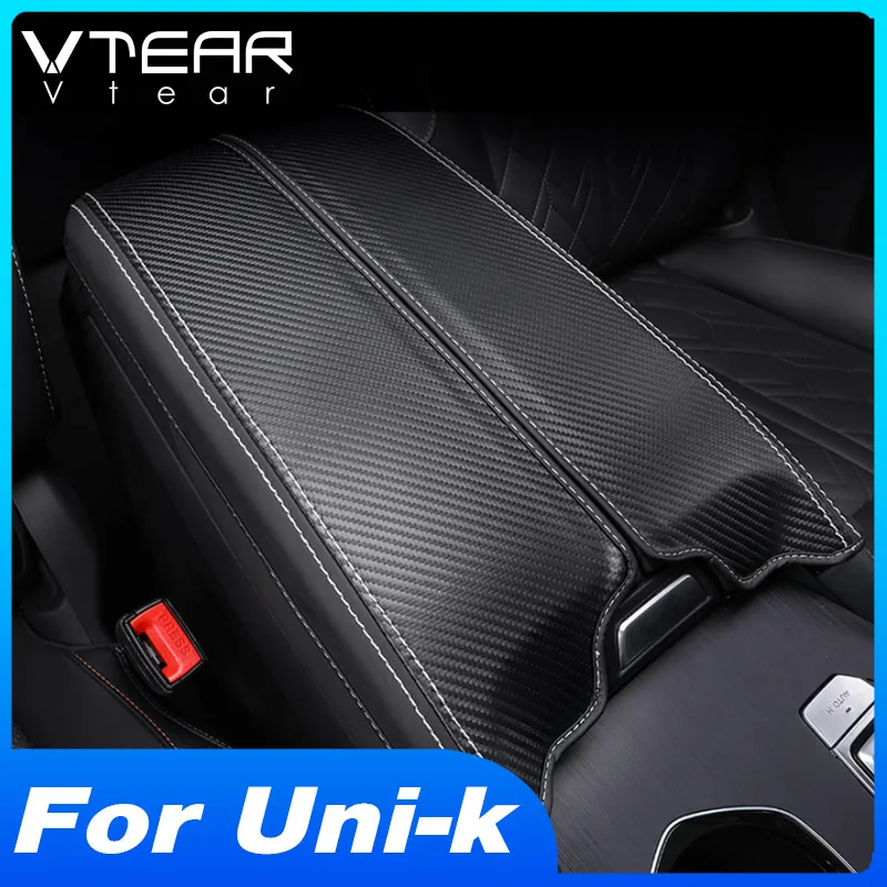 Vtear Car Interior Center Console Armrest Cover Decoration Storage Box Anti-Dirty Pad Accessories Parts For Changan Uni-k Unik