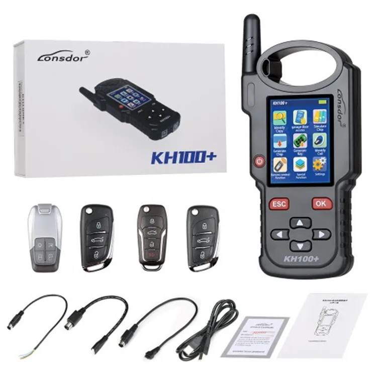 

Lonsdor KH100+ Remote Key Programmer Key Mate Generate Remote/Smart Key/Simulate Chip/IC ID Card for Car Key Programmer