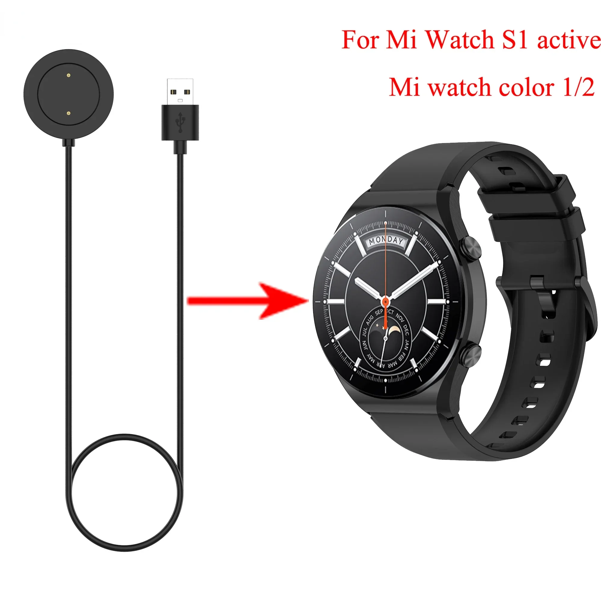 USB Ladekabel Für Xiaomi mi uhr s1 aktive Ladegerät Adapter Magnetische Lade Dock Für Mi uhr farbe 1 2 farbe Sport