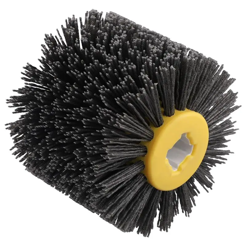 

AT21-80Grit Abrasive Wire Drawing Wheel Nylon Wire Drum Burnishing Brush Wear-Resistant Wheel Sanding For Wood