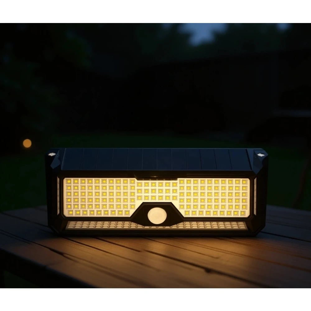 

Высокояркие уличные светильники на солнечных батареях с датчиком движения, IP65, водонепроницаемые, беспроводные, настенные прожекторы, 3 режима, 4 широких угла, 2 штуки в комплекте