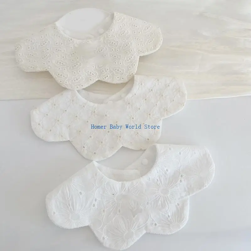 

B2QD Feeding Bib Cotton Petal Bib for Toddlers Newborns Cotton Drooling Apron Baby Burp Cloths Feeding Bib