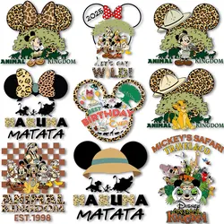 2024 Wild Life Animal Kingdom Heat Press Transfers Iron on Decals Thermal Patches for Clothes