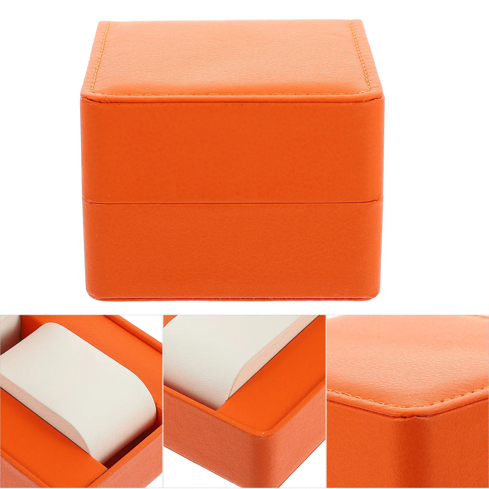 

Single Watch Display Case PU Organizer Travel Storage Box Gift Packaging Holder Single Watch Box Wristwatch Display Case