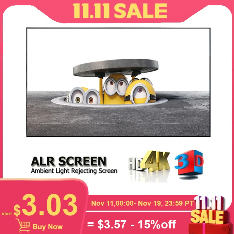 

Simple Portable Projector Screen Fabric Reflective Fabric Cloth For Home Outdoor Office HD 3D 4K Curtain Increase Brightness