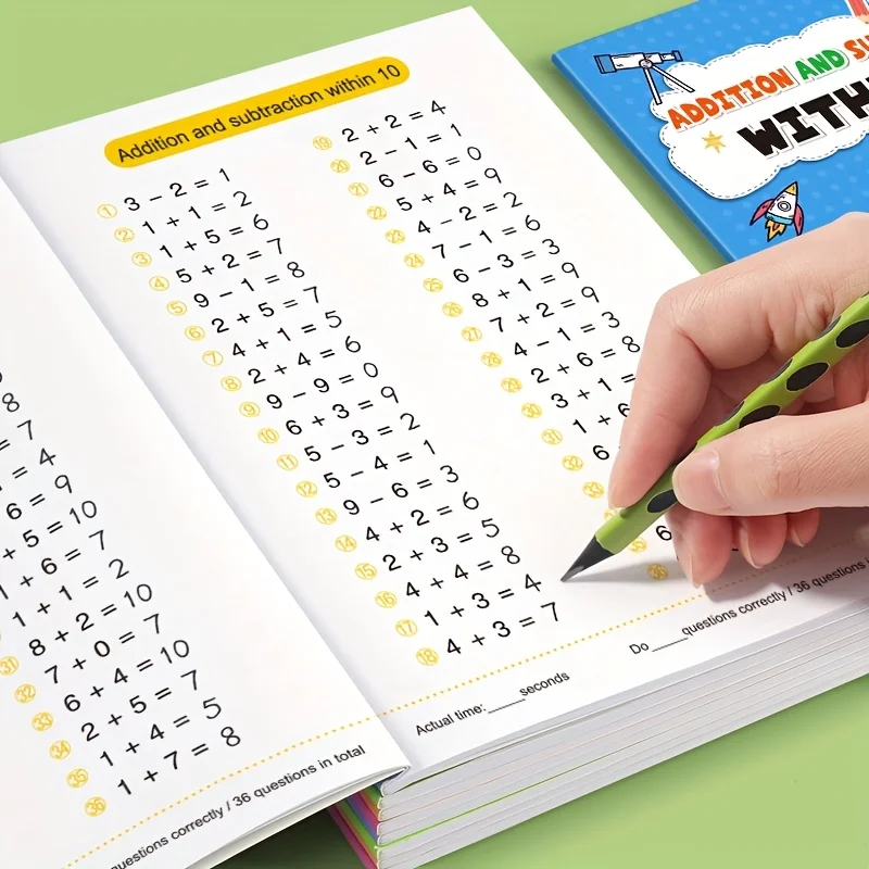 Addition & Subtraction Workbook Within 10,20,50,100: Math Practice Problems for 1st-3rd Grade - Speed Drills & Timed Exercises