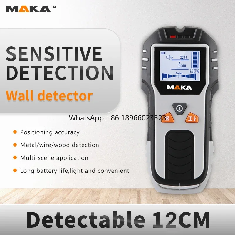 New Backlight Screen Display AC Live Wire Detector Wall Scanner Stud Finder Rebar Stud Center Finder