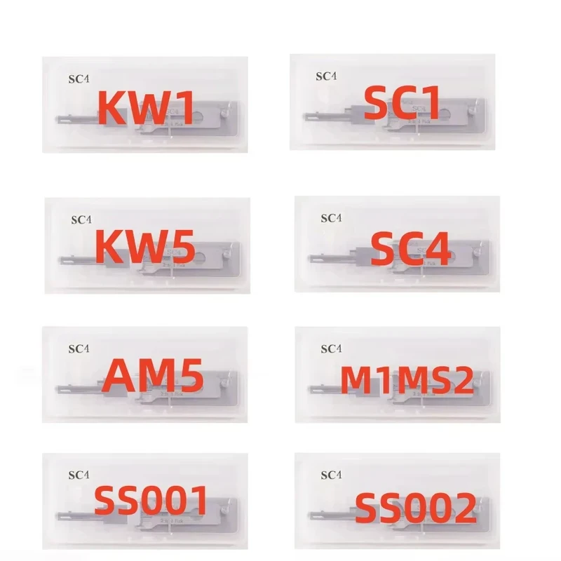 Herramientas de cerrajería Lishi Styles Tools SC1 SC4 KW1 M1/M2 AM5 KW5 M1 MS2 SS001 PRO SS002 PRO 2 en 1