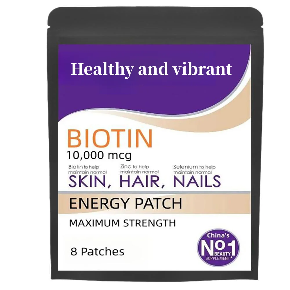 

Biotin 10000mcg Patches 8 Week Supply - Max Strength | Hair, Skin, and Nails Supplement | Non-GMO