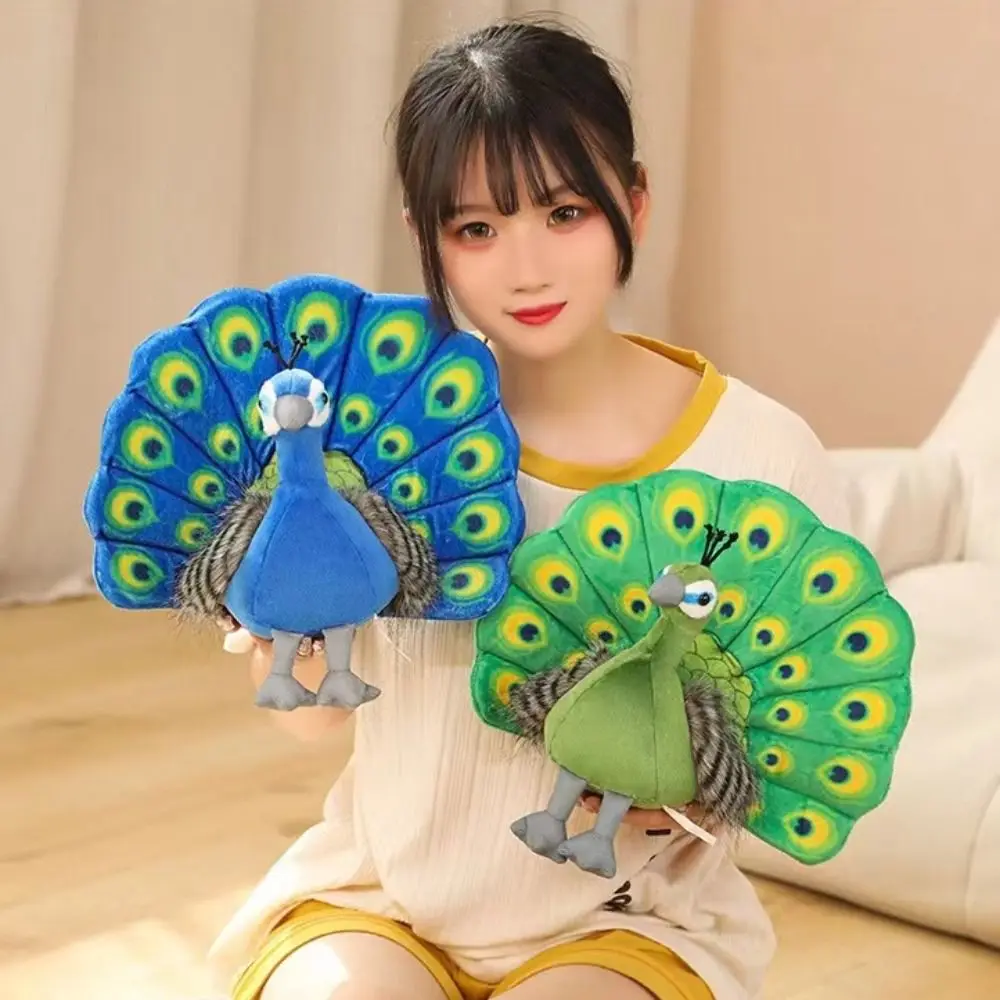Spreads Tail Peacock Plush Doll 30cm Fluffy Simulation Peacock Plush Toys Cute Soft Baby Peacock Plush Toys Kids Gift