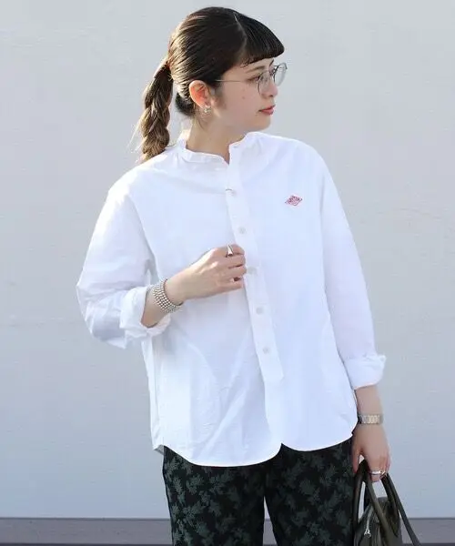 

Весна 2026: Повседневная женская рубашка из хлопка с круглым вырезом, прямым кроем, универсальная, с длинными рукавами, на пуговицах, однотонная