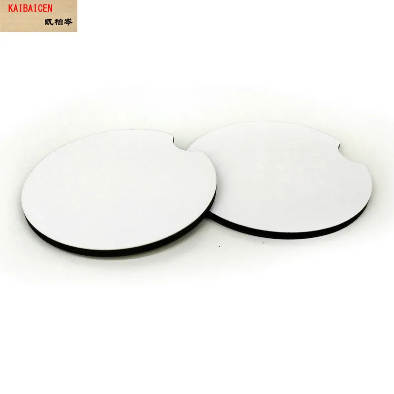 500PCS Sublimation blank MDF  Wooden  car coaster kitchen accessories mat cup bar mug drink pads