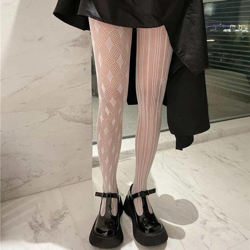 Lolita Stockings Harajuku Style Fishnet Tights Different Pattern Club Wear Party Pantyhose Sexy Underwear Cosplay Gothic Costume