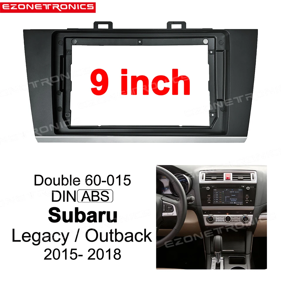 2/1Din Car DVD Frame Audio Fitting Adaptor Dash Trim Facia Panel 9inch For Subaru Leggacy Outback 2015- 2018 Din Radio Player