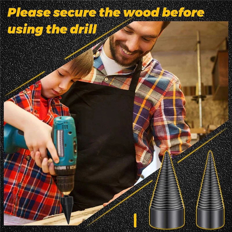 

Firewood Log Splitter Firewood Log Splitter Drill Bit Screw Cones Kindling Firewood Splitter