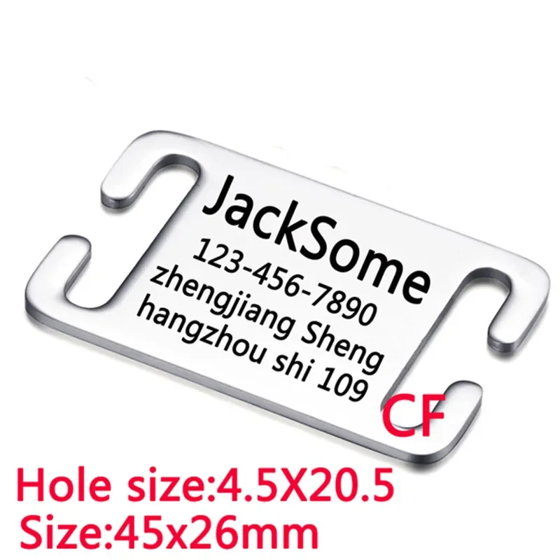 ป้าย ID สำหรับสุนัขและแมวทำจากสแตนเลสอุปกรณ์แกะสลักชื่อสัตว์เลี้ยงป้าย ID สำหรับสัตว์เลี้ยงสุนัข