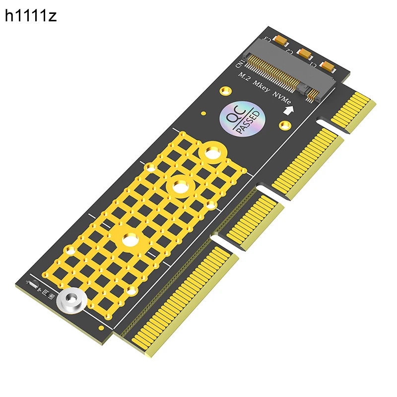 2230/2242/2260/2280 M.2 NVMe SSD to PCI Express 3.0 X4/X8/X16 Adapter M Key NVME to PCIE Riser Card with Tantalum Capacitors LED