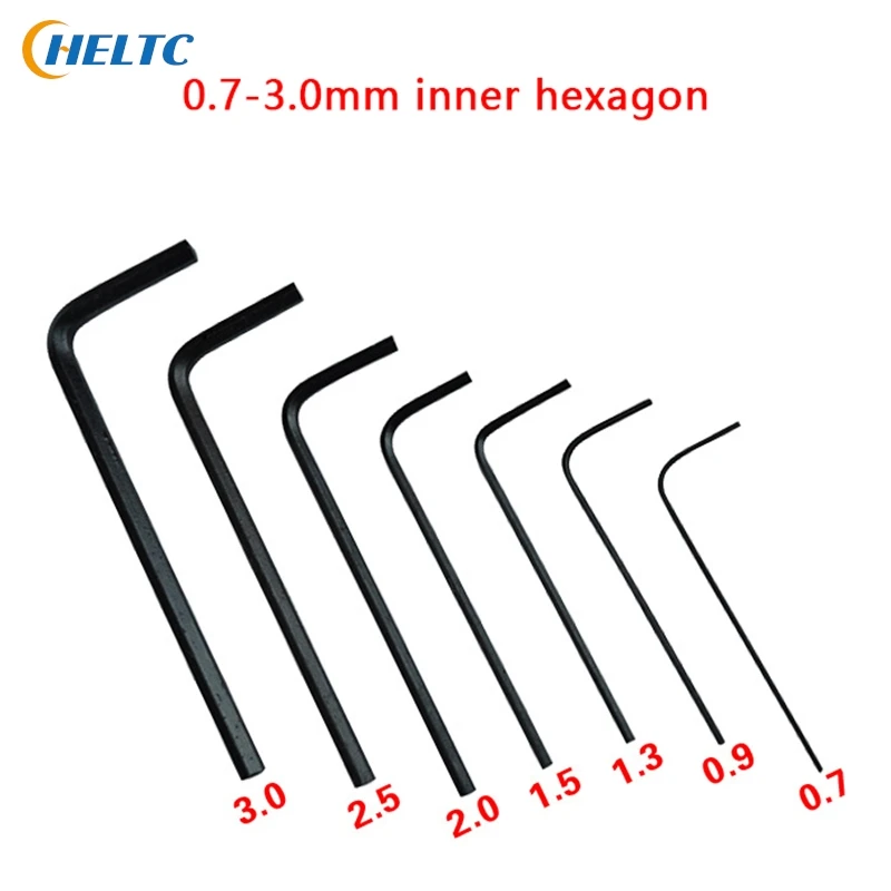 7Pcs/set Alloy Steel Hexagon Wrench Hexagon Key Allen Wrench Hand Repair Tools 0.7mm/0.9mm/1.3mm/1.5mm/2mm/2.5mm/3mm