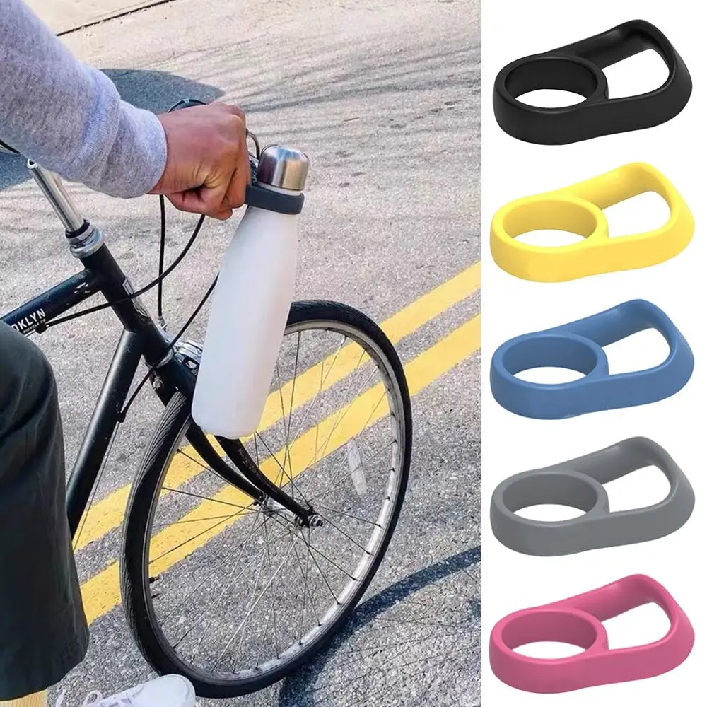 Tragbare 37mm Wasser flasche Griff riemen Silikon Vakuum becher Sport Wasser flaschen halter Griff tragen Seil Camping