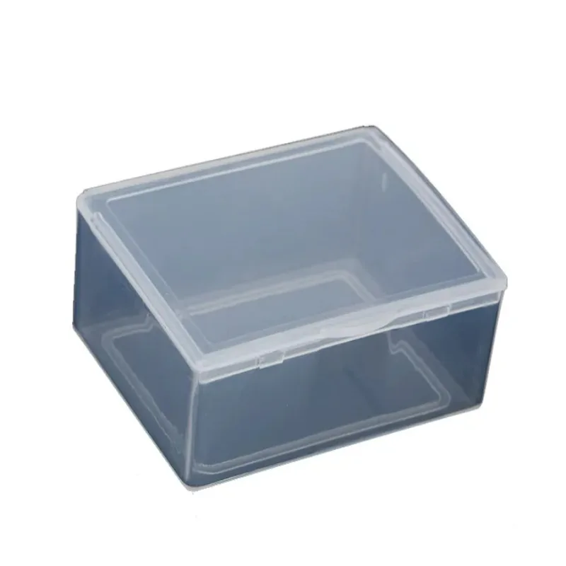 50pcs inside 5.3*4*1.9cm Transparent storage box plastic box white tool box screw box hardware parts box thickened with cover