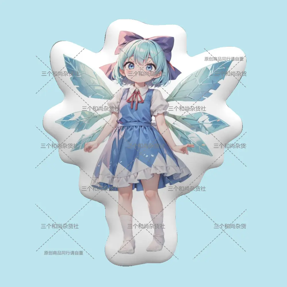 Cirno Chiruno Touhou Project Project Shrine Maiden Anime Student Nap Pillows Puppet Padding Plush Pillow Cartoon Cotton Plushie