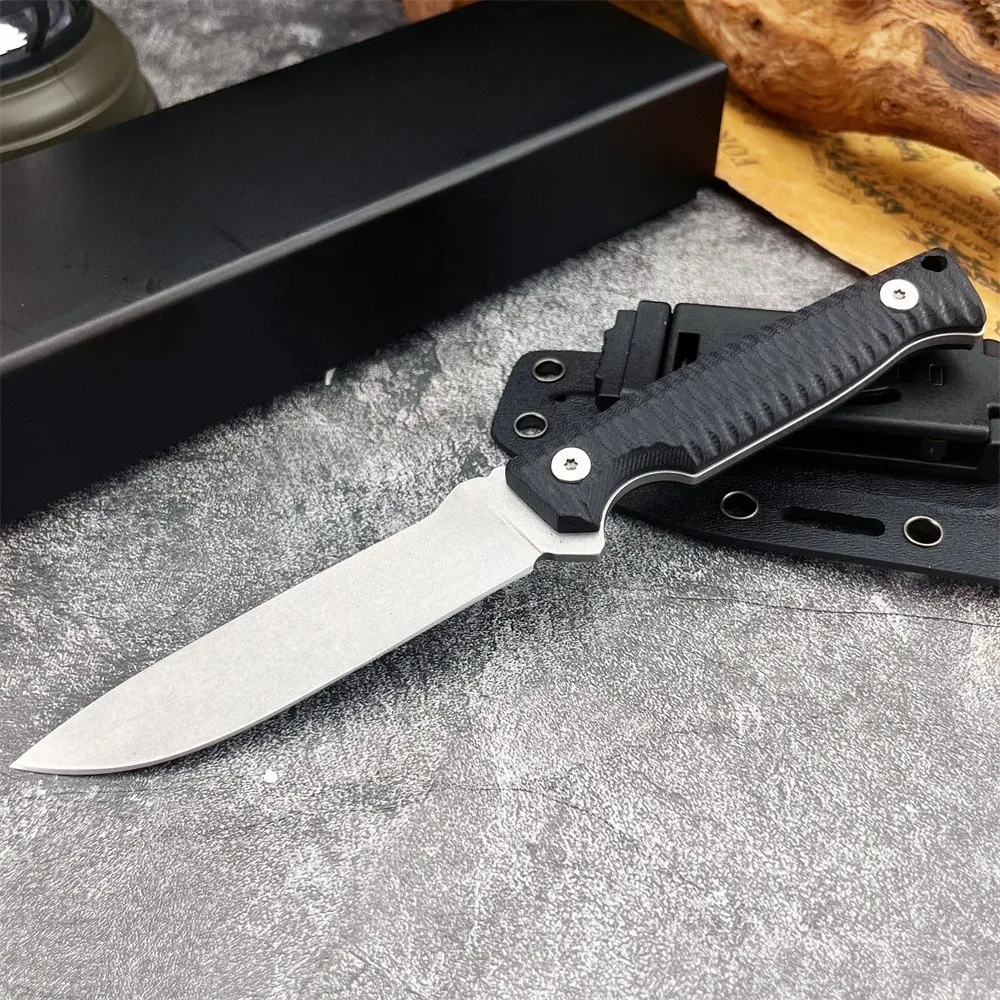 

High Quality Tek Fixed Knives 8Cr13Mov Blade Non-slip G10 Handle Outdoor Camping Hunting Kitchen Survival Multi Functional Tool