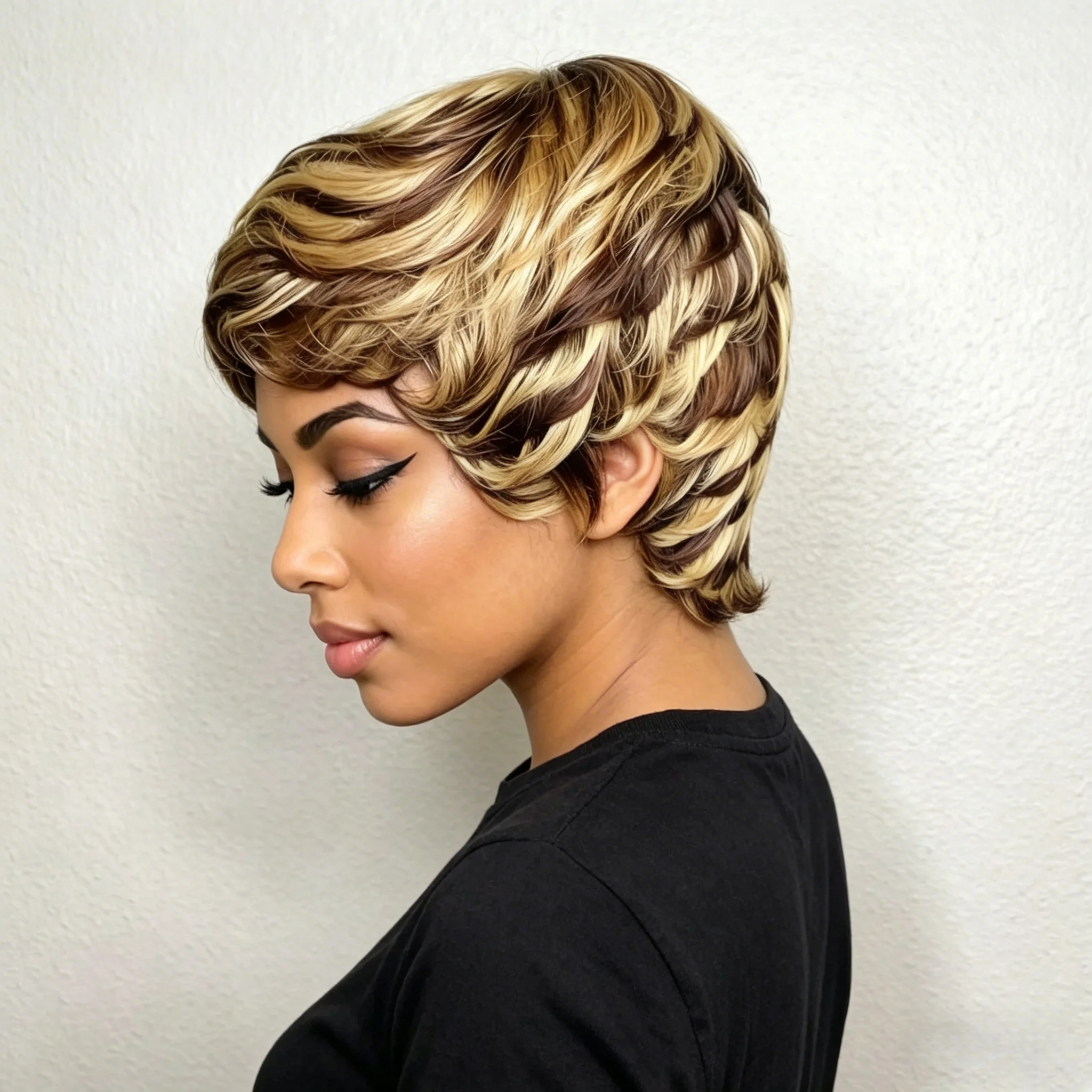 

Женский короткий парик из натуральных волос Реми с челкой, волнистый, машинной работы, для всех сезонов