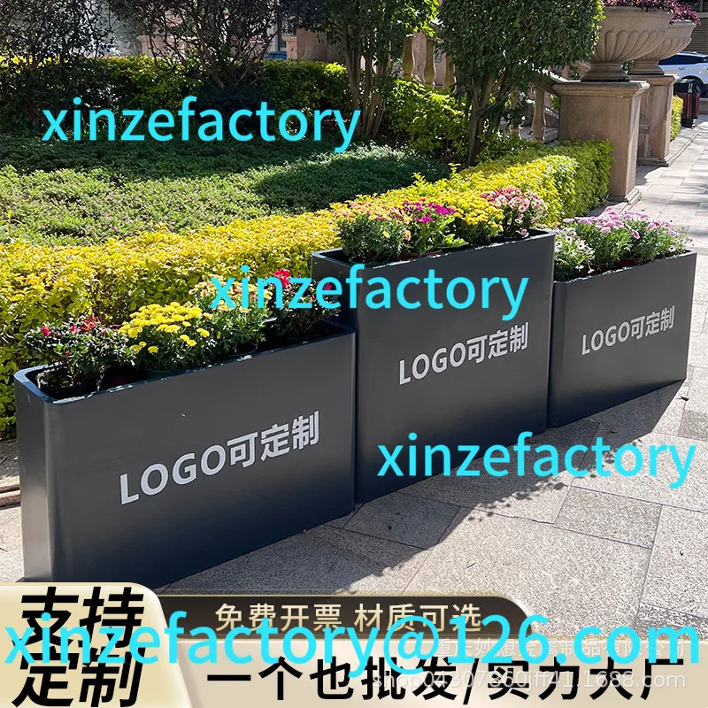 

Customizable commercial street sales department square partition rectangular gardening flower trough