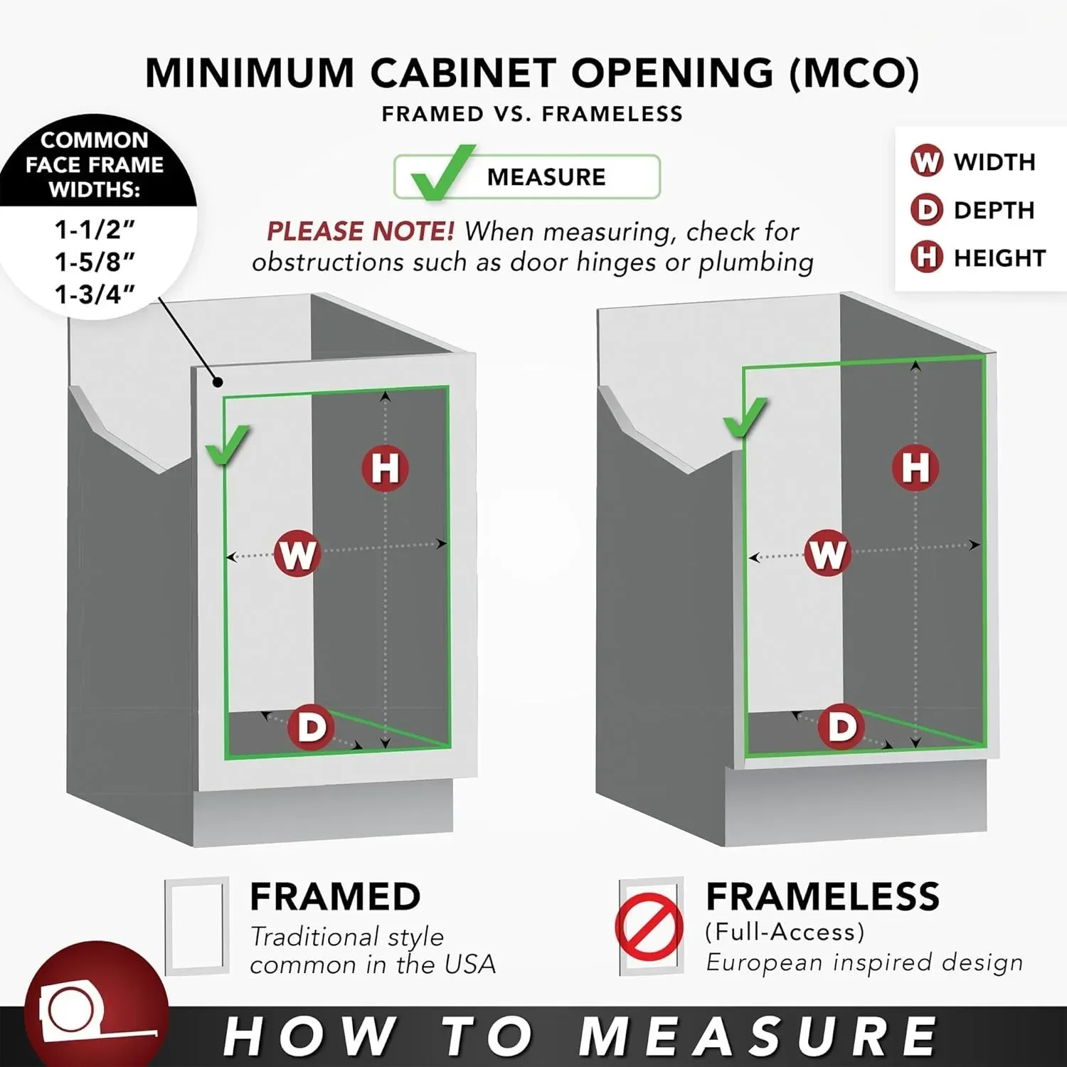 Undersink trash can, suitable for kitchen and bathroom cabinets, laundry room replaceable plastic trash can, black, RV-35-18-52