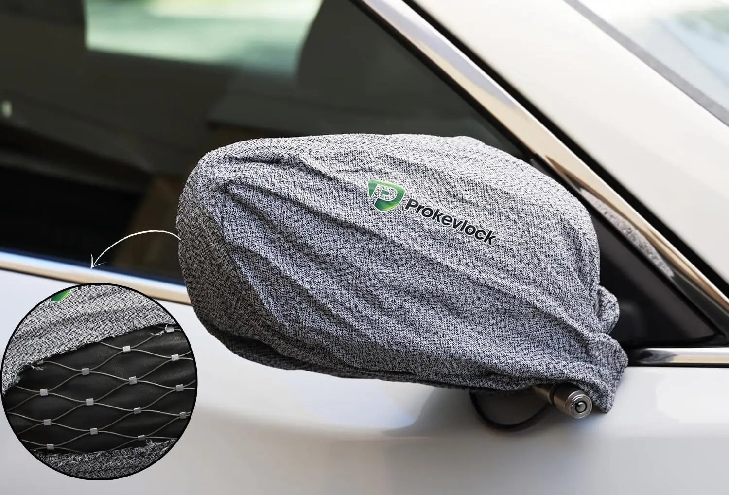 Universal Anti-Theft Vehicle Side Mirror Covers Set with Lock, Fits All Cars and Trucks for Protection