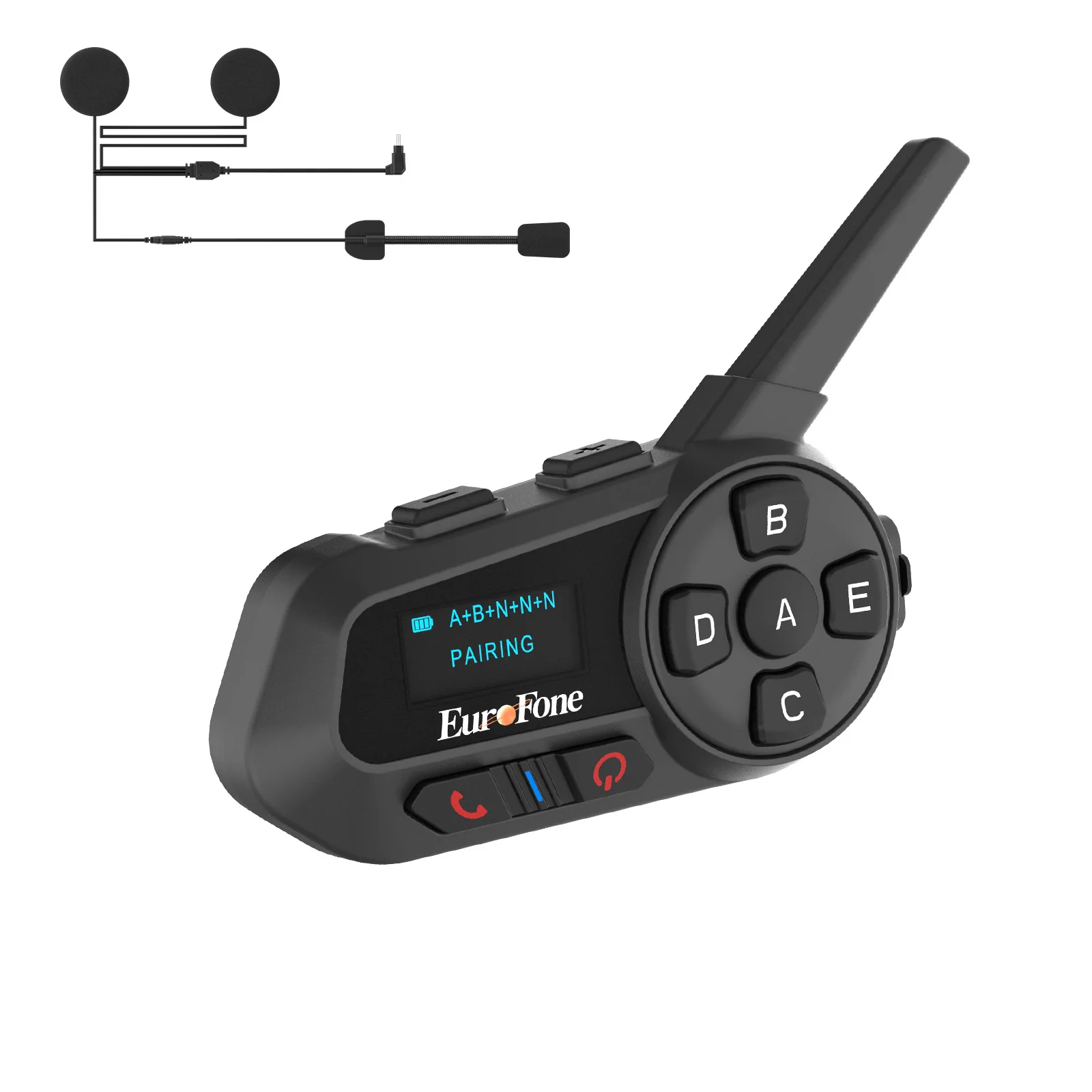 

Motorcycle helmet Bluetooth headset, 6-person wireless intercom, noise-cancelling and waterproof, cycling intercom
