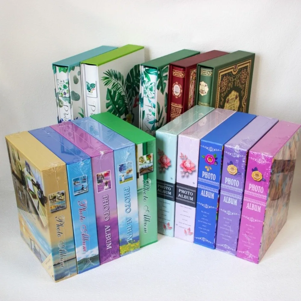 New 6 Inch 200 Pockets Photo Album Large Capacity Insert Pocket Slip-in Picture Albums Laminated Scrapbook Album Home Storage