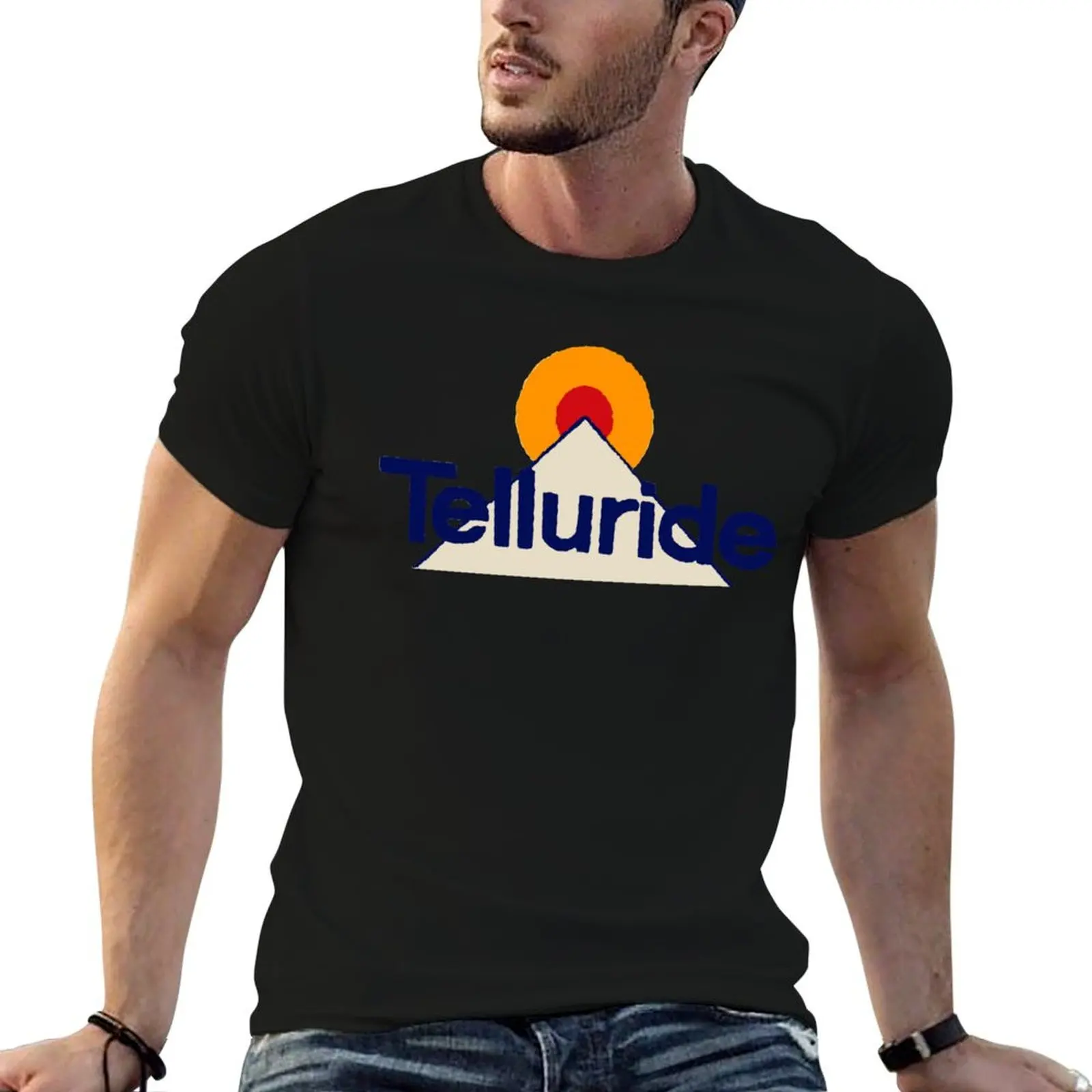 Vintage Telluride Decal T-Shirt customs quick-drying cotton t shirt men