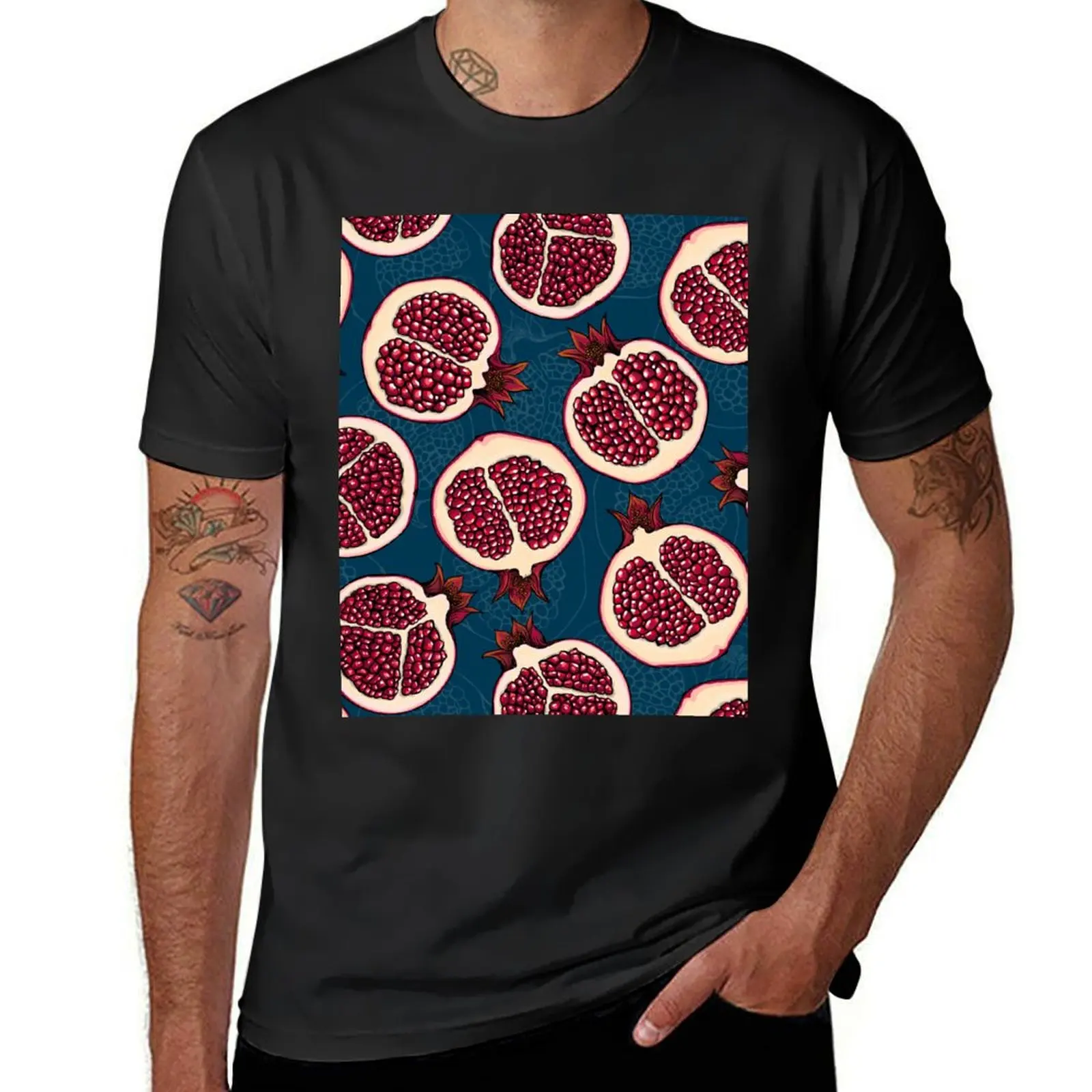 Pomegranate slices T-Shirt cute tops boys whites Blouse anime mens vintage t shirts