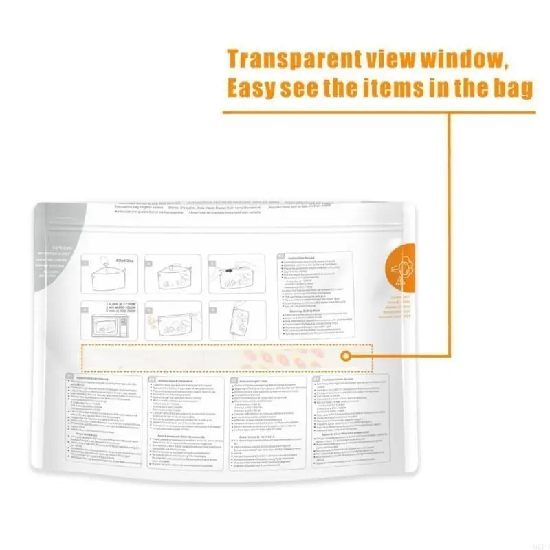   16/42 Count Cleaning Bag Reusable Microwave Steam Sterilizer Bags for Breastpump Part/Baby Bottle 20 Times/Sheet
