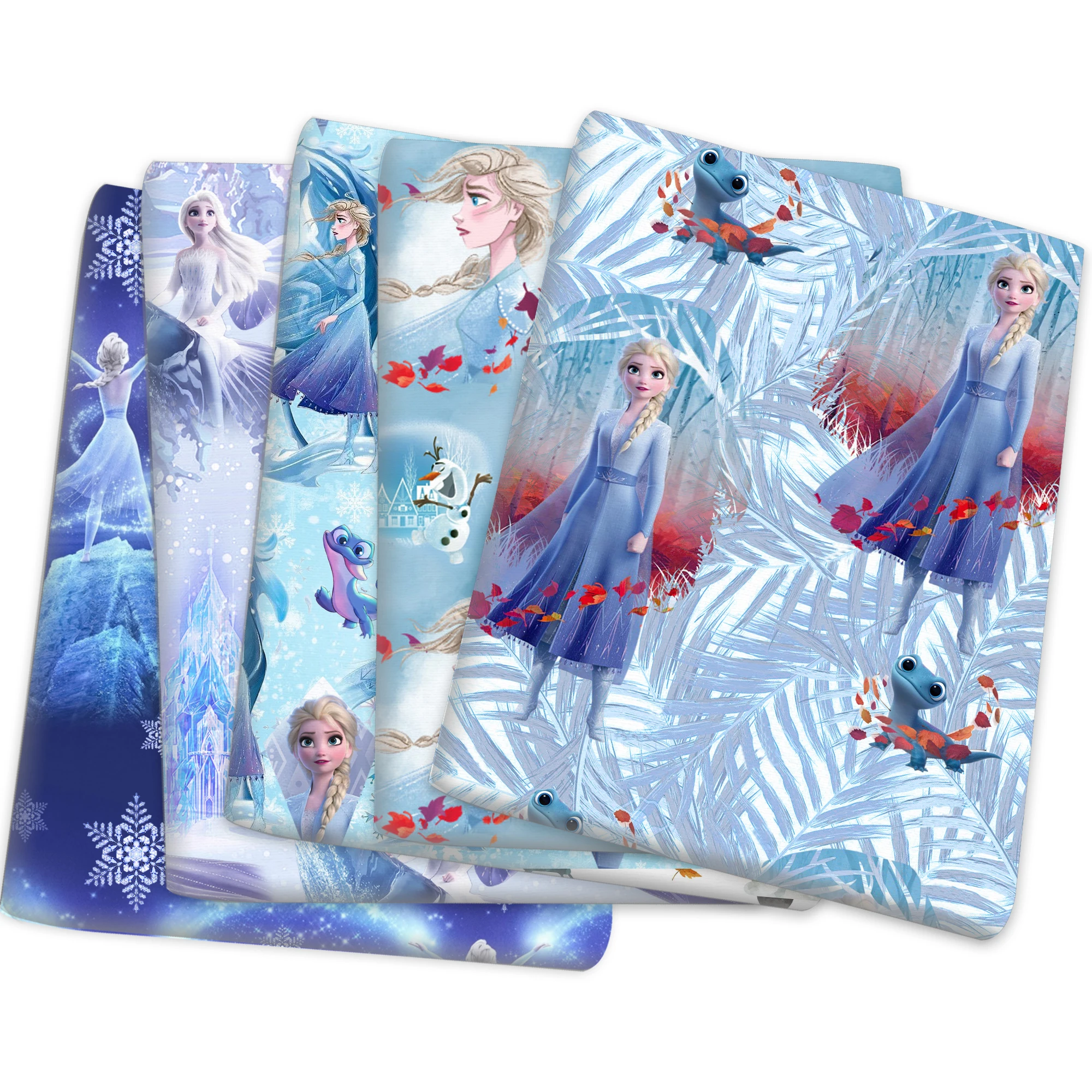 Disney Princess Elsa Anna 50*145cm Polyester Cotton Fabric Sewing Quilting Fabric Needlework Material DIY Handmade Cloth Home