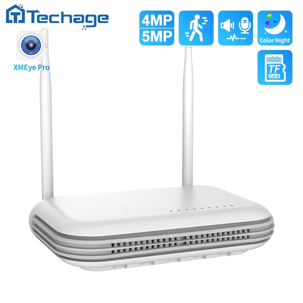 WiFi NVR 8CH 3MP Wireless NVR Network Video Recorder Face Detection Support H.265 Onvif Protocol Email Alert XMEYE / ICSee App