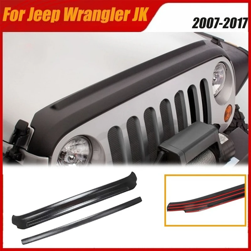 

Front Hood Sandstone Guard for Jeep Wrangler JK 2007-2017 Air Rock Sand Retaining Plate Deflector Bug Shield Engine Hood Bezel