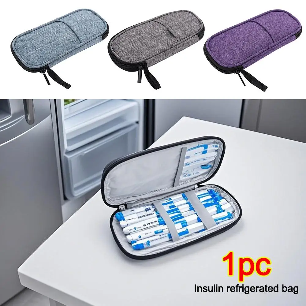 حقيبة تبريد محمولة بالأنسولين ، تخزين بارد لامع ، سفر للأدوية ، مبرد للجيب ، عبوة حقيبة للقلم ، مجمد للأدوية لمرض السكري