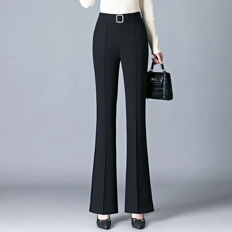 Hohe Taille Abnehmen Casual frauen Hosen Drapieren Ausgestelltes Elastische Taille Fischschwanz Hosen Neue 2025, Stil Lose Fit Hosen TT331