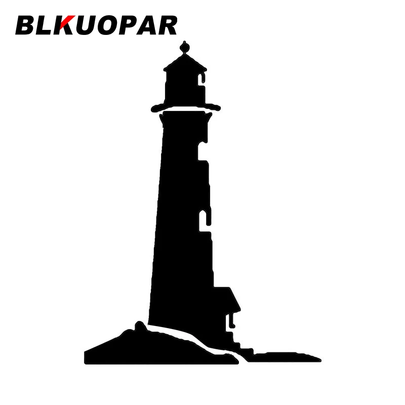 BLKUOPAR Novelty Lighthouse Car Stickers Anime Creative Decal Occlusion Scratch Windshield Motorcycle Caravan Car Accessories