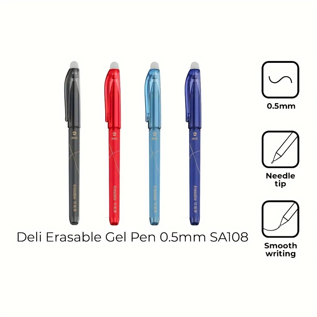 Deli 1pc SA108 Erasable Gel Pen 0.5mm Gel Pen Personality Office