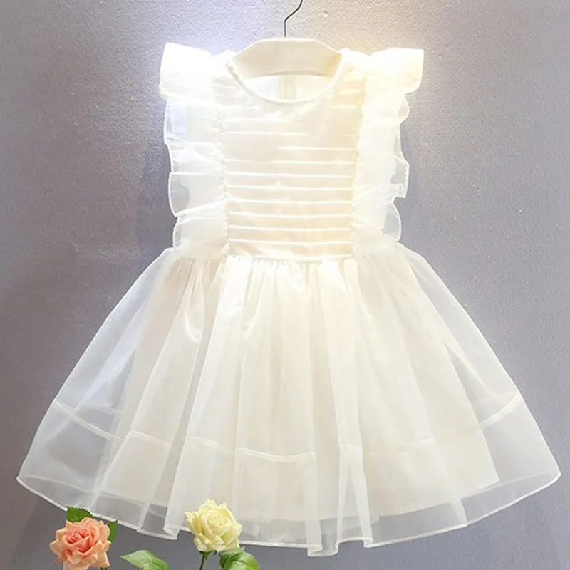 2-7Years/Summer Kids Girls Wedding Party Princess Dresses Baby Girl Clothes Sweet Lace Evening Dress Children Clothing BC1067