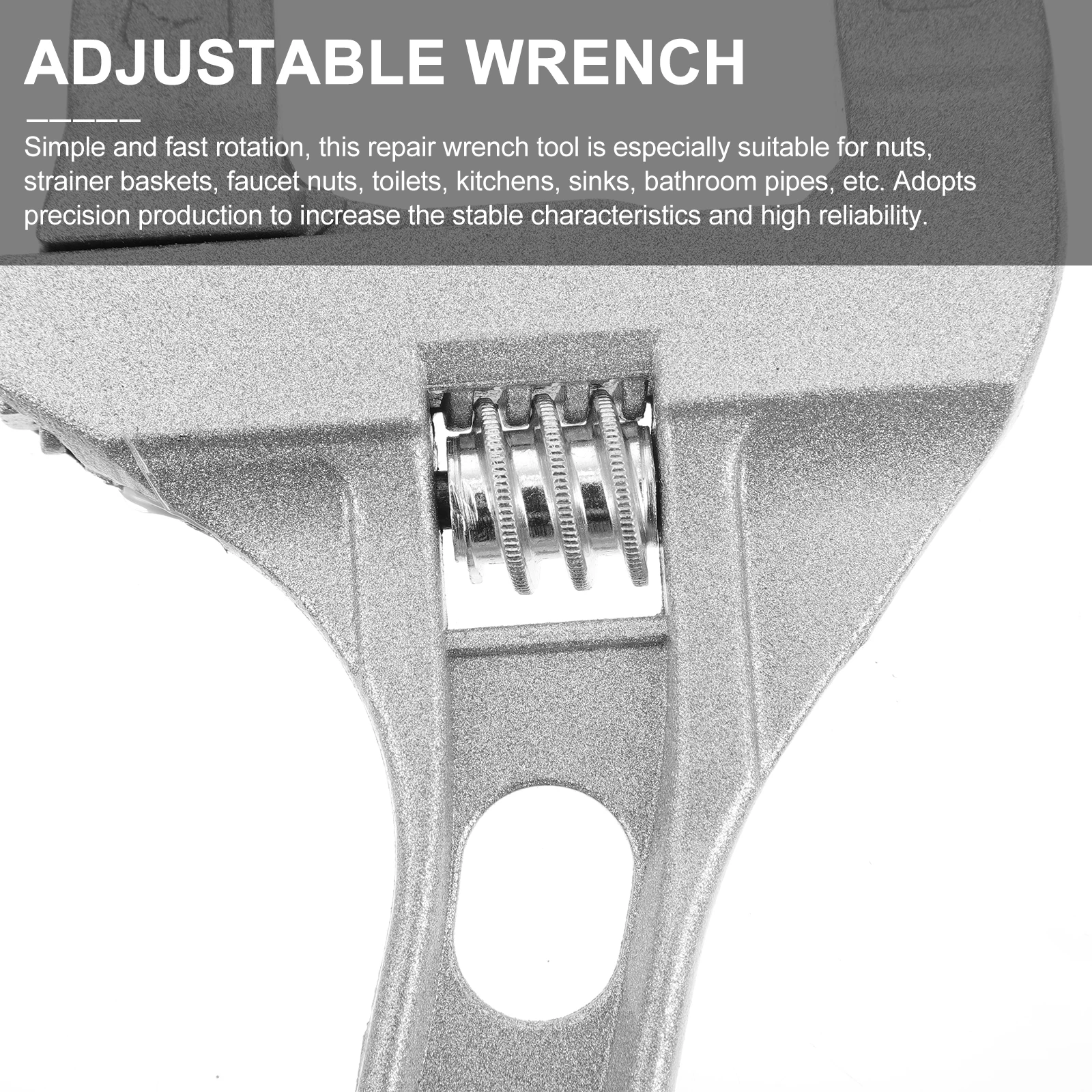 

Plumbing Wrench Adjustable Maintain Tool Water Pipe Faucet Installation Wrench High Strength Long Service