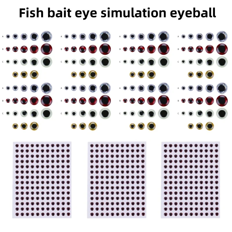 3mm 4mm 5mm 6mm 8mm 3D Fishing Lure Eyes Simulation Eyeball Down Crankbait  Artificial Fish Eyes