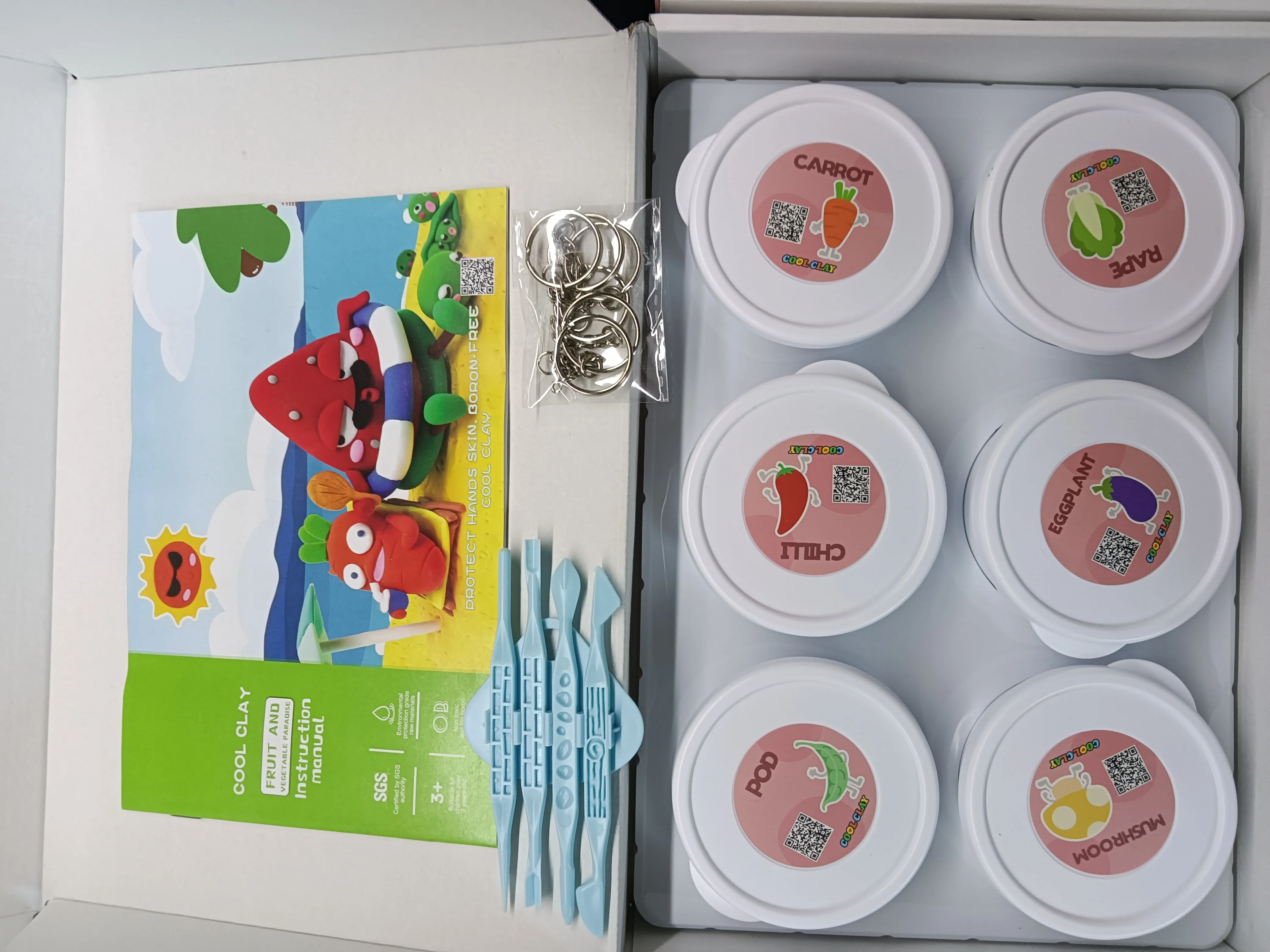 Jouets en argile sur le thème de la marijuana pour enfants, argile magique de moulage, ensemble d'art pour garçons et filles, cadeaux pour enfants, 1 boîte, 6