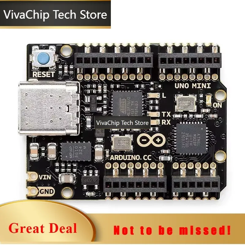 VivaChip TechArduino UNO Mini Limited Edition Abx00062 Atmega328p-mu Development Board Italian New Original Authentic